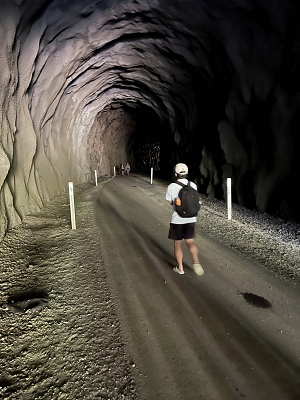 Hiking Through the Tunnel Hiking Through the Tunnel